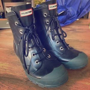 Hunter short Lace Up Rain Booties